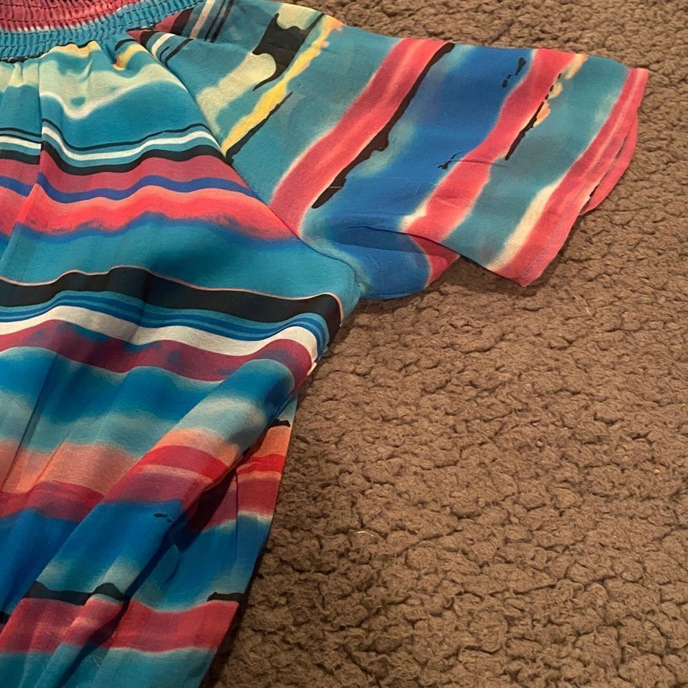 Phool Dress Size Large MIDI Peasant Colorful - Picture 9 of 14